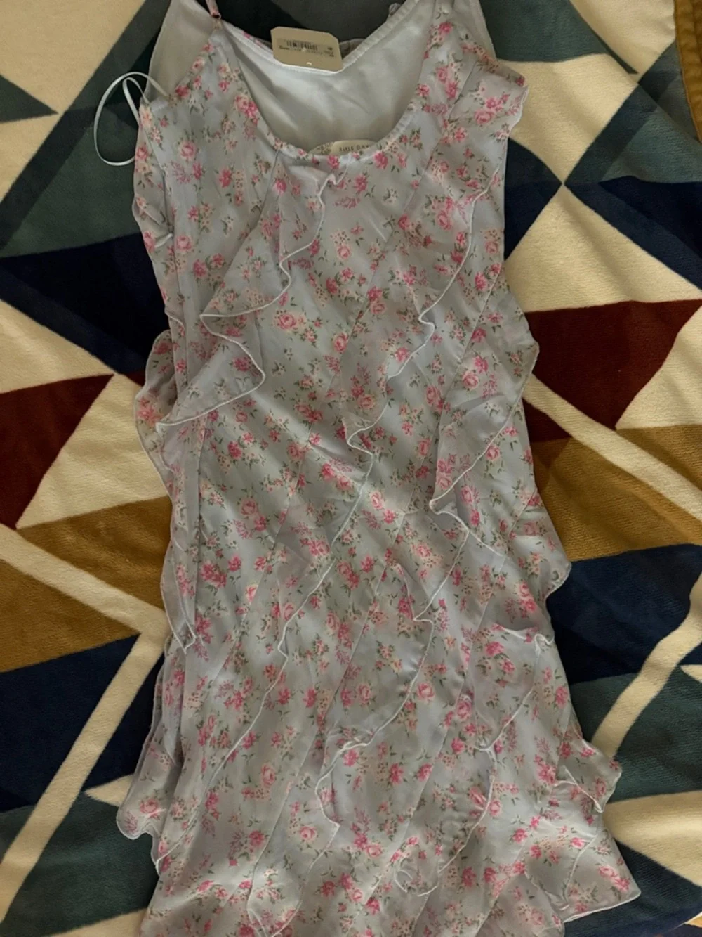 Altard State Blue / Pink floral dress - Picture 3 of 4